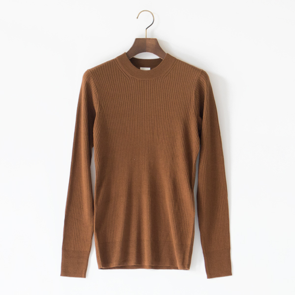 シルクカシミヤ クルーネックニットプルオーバー(CAMEL) シルクカシミヤ クルーネックニットプルオーバー(CAMEL)