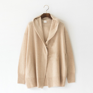 ロイヤルアルパカ フードニットカーディガン(BEIGE) ロイヤルアルパカ フードニットカーディガン(BEIGE)