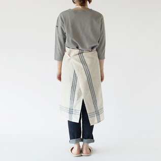 リネンウィンドウチェックエプロン／ALDIN（アルディン）｜愛着を持っ