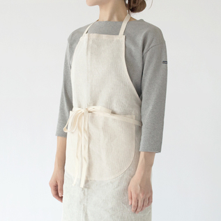 リネンウィンドウチェックエプロン／ALDIN（アルディン）｜愛着を持っ