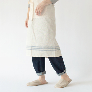 アルディン aldin リネンandコットン　ネイビーエプロン新品 インディゴフルエプロン｜ALDIN アルディン - パンと日用品の店