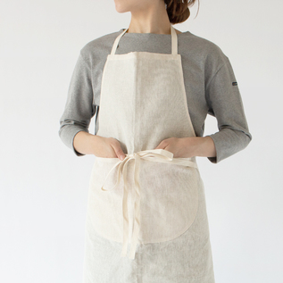 リネンウィンドウチェックエプロン／ALDIN（アルディン）｜愛着を持っ