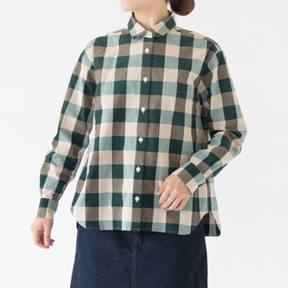 コットンブロックチェック 長袖シャツ(GREEN、身長162cm) コットンブロックチェック 長袖シャツ(GREEN、身長162cm)