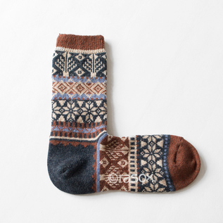 MEN SNOW JACQUARD  CREW SOCKS 