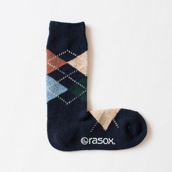 アーガイル・ウール レディースソックス(ネイビー) アーガイル・ウール レディースソックス(ネイビー)