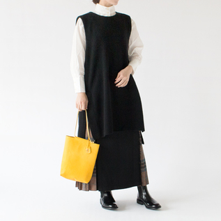 秋冬にぴったりなレイヤードスタイル(BLACK、身長162cm) 秋冬にぴったりなレイヤードスタイル(BLACK、身長162cm)