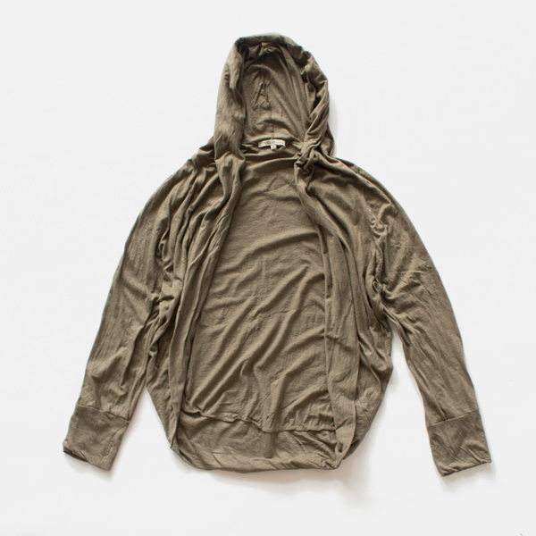 コットンシルクソフト天竺 フードボレロ(OLIVE) コットンシルクソフト天竺 フードボレロ(OLIVE)