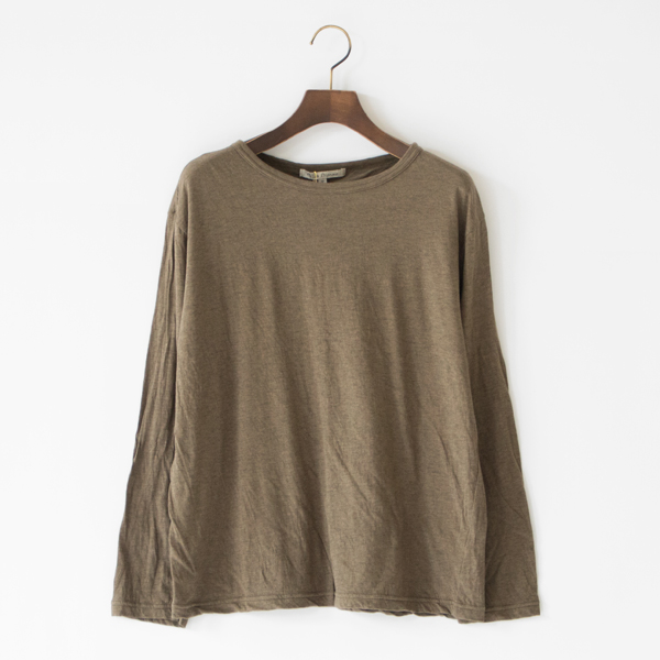 コットンシルクソフト天竺 長袖Tシャツ(OLIVE)