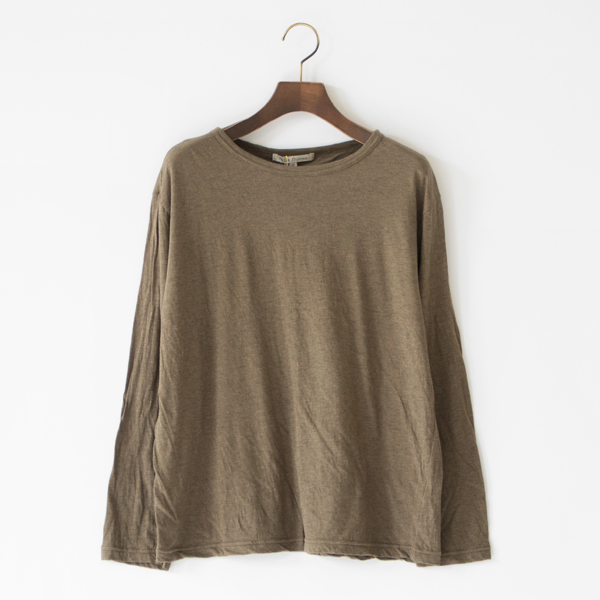 コットンシルクソフト天竺 長袖Tシャツ(OLIVE)