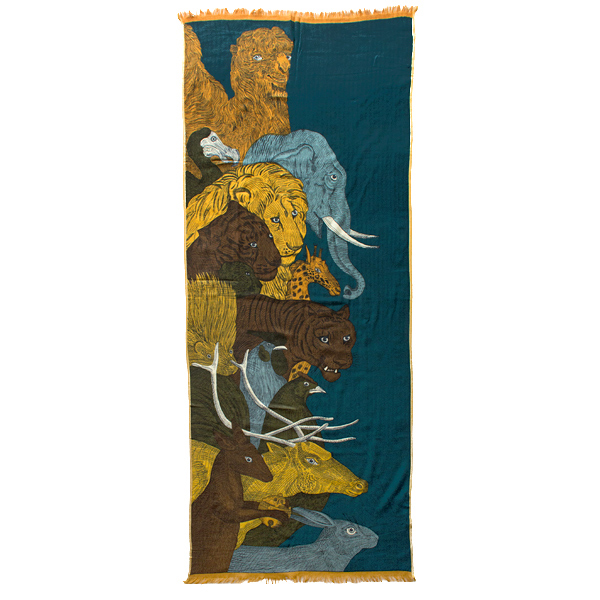 動物の横顔と余白使いが美しい(BLUE)