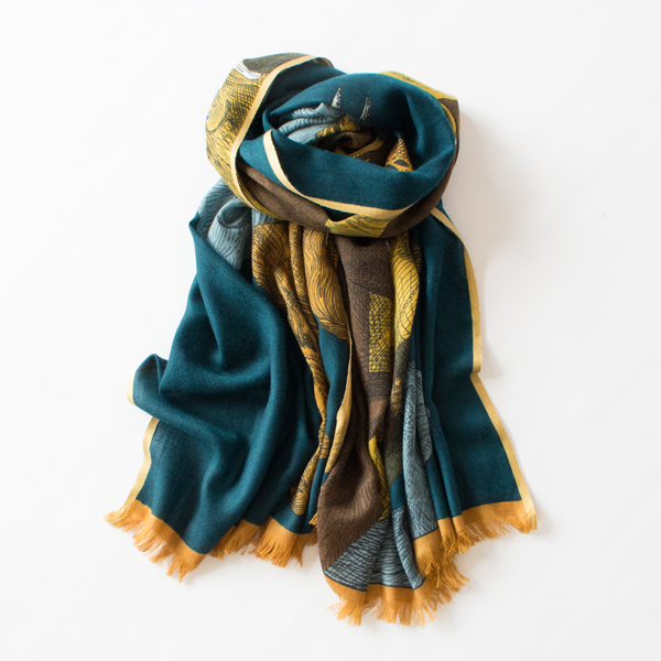 ウールストール　THADEUS(BLUE)