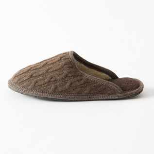 ウールスリッパ STELLA TRECCIA MARRONE ウールスリッパ STELLA TRECCIA MARRONE