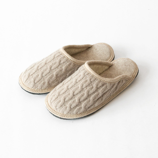 ウールスリッパ STELLA TRECCIA BEIGE ウールスリッパ STELLA TRECCIA BEIGE