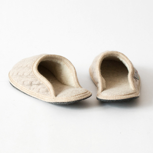 ウールスリッパ STELLA TRECCIA BEIGE ウールスリッパ STELLA TRECCIA BEIGE