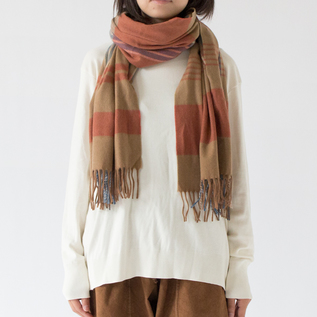 ♡未使用　チェザーレ ガッティ バージンカシミヤ 大判チェックストール♡ ♡未使用 チェザーレガッティ バージンカシミヤ 大判チェック