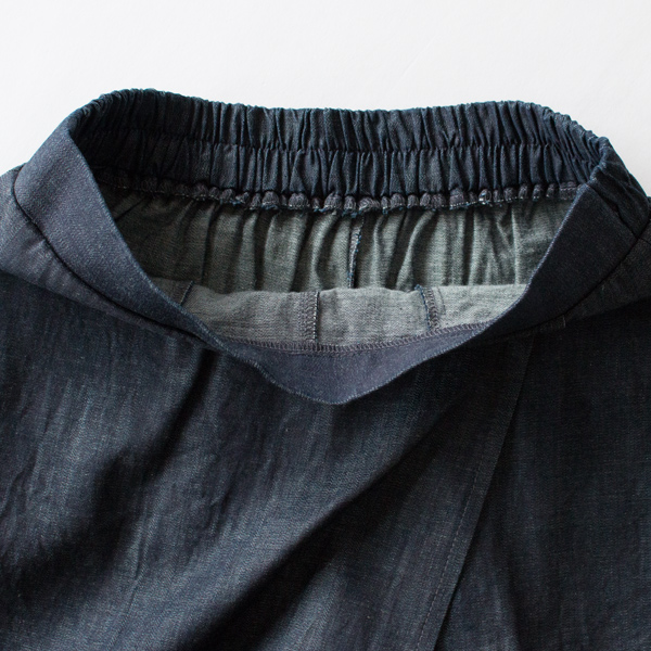 後ろはゴムでリラックスした穿き心地(BLUE) 後ろはゴムでリラックスした穿き心地(BLUE)