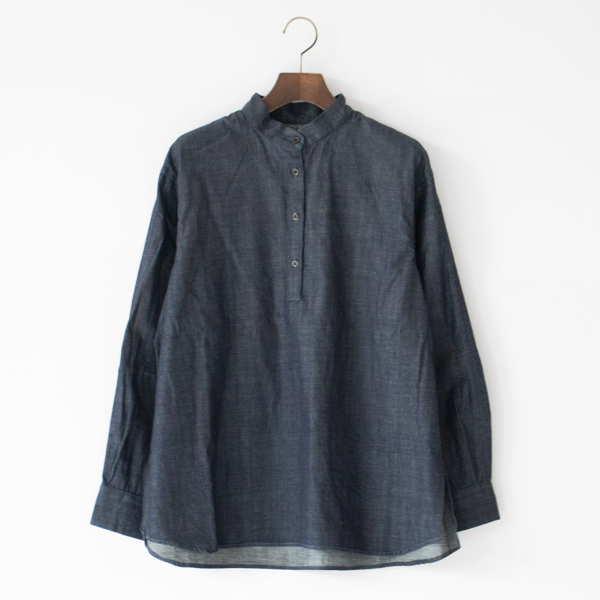 BLUE6oz ツイルピマデニム スプリットラグランシャツ BLUE6oz ツイルピマデニム スプリットラグランシャツ