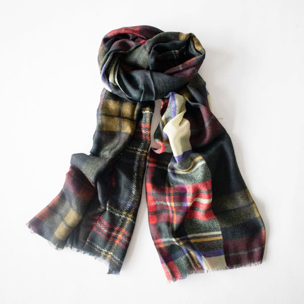 パッチワーク ウールストール 6061W(RED)