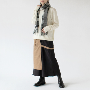 リバーシブル ラムウールマフラー SLS15／Glen Prince（グレン