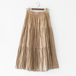 COTTON FLANNEL TIERED SKIRT