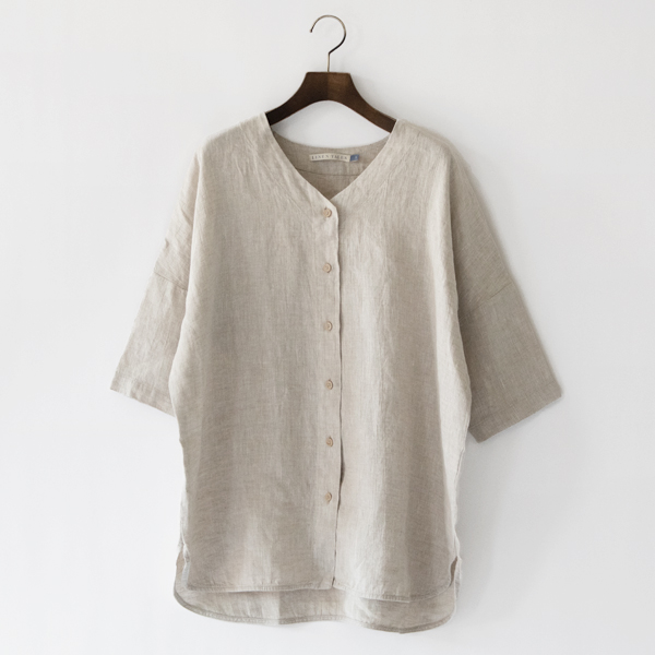 リネンパジャマ PRIMEROSE LOUNGEWEAR MELANGE (シャツ)