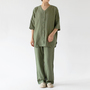 リネンパジャマ PRIMEROSE LOUNGEWEAR FOUR LEAF CLOVER