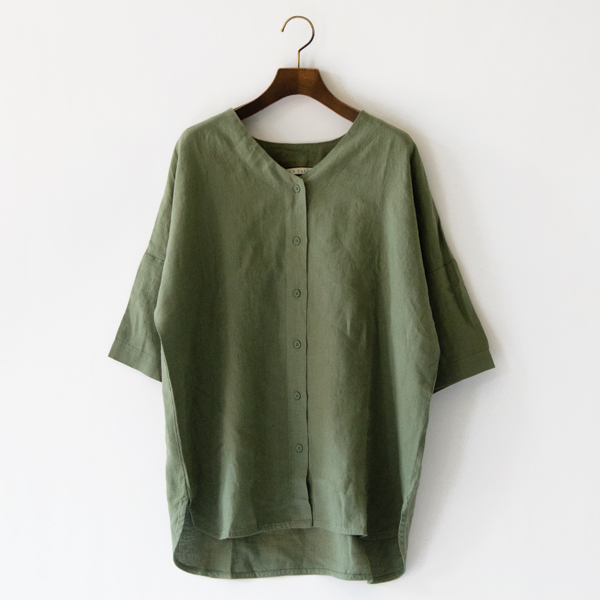 リネンパジャマ PRIMEROSE LOUNGEWEAR FOUR LEAF CLOVER (シャツ) リネンパジャマ PRIMEROSE LOUNGEWEAR FOUR LEAF CLOVER (シャツ)