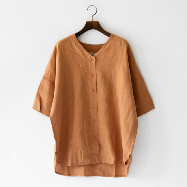 リネンパジャマ PRIMEROSE LOUNGEWEAR BUTTERRUM (シャツ)