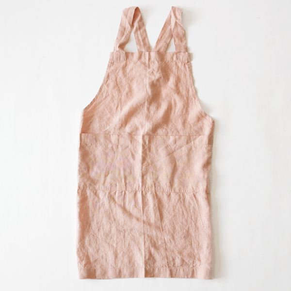 リネンエプロン CROSSBACK APRON (MISTY ROSE)