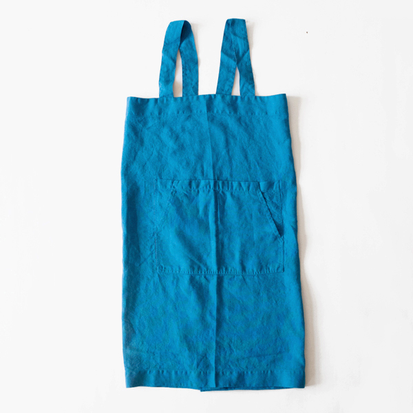 リネンエプロン Pinafore apron FRENCH BLUE