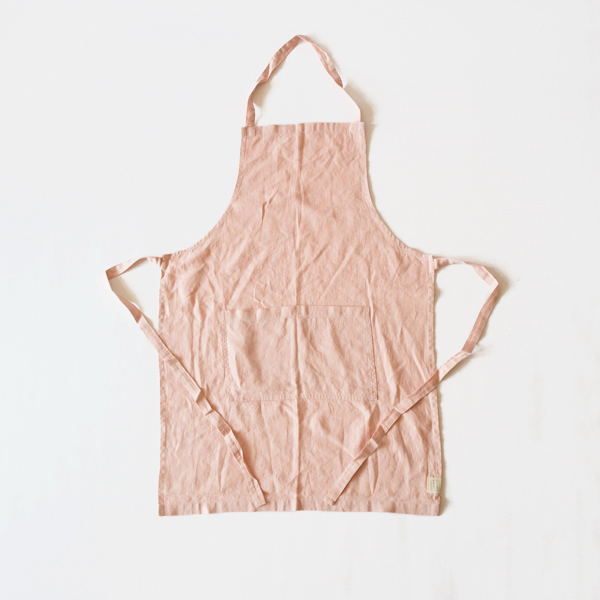 リネンエプロン Regular apron Plain MISTY ROSE