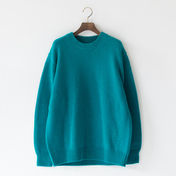 ソフトラムウール ニット BLUE