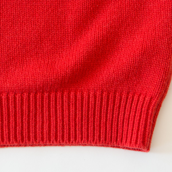 ソフトラムウール ニット RED 裾 ソフトラムウール ニット RED 裾