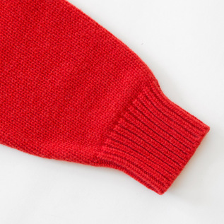 ソフトラムウール ニット RED 袖 ソフトラムウール ニット RED 袖