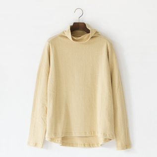 コットンリネンカシミヤ ハイネックAラインプルオーバー(SMOKY YELLOW) コットンリネンカシミヤ ハイネックAラインプルオーバー(SMOKY YELLOW)
