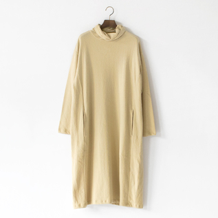 コットンリネンカシミヤ ハイネックワンピース(SMOKY YELLOW) コットンリネンカシミヤ ハイネックワンピース(SMOKY YELLOW)