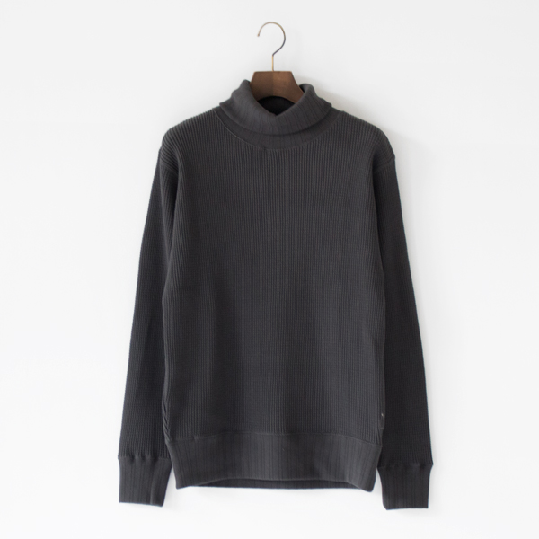 スーパーヘビーワッフル　タートルネック(BLACK)