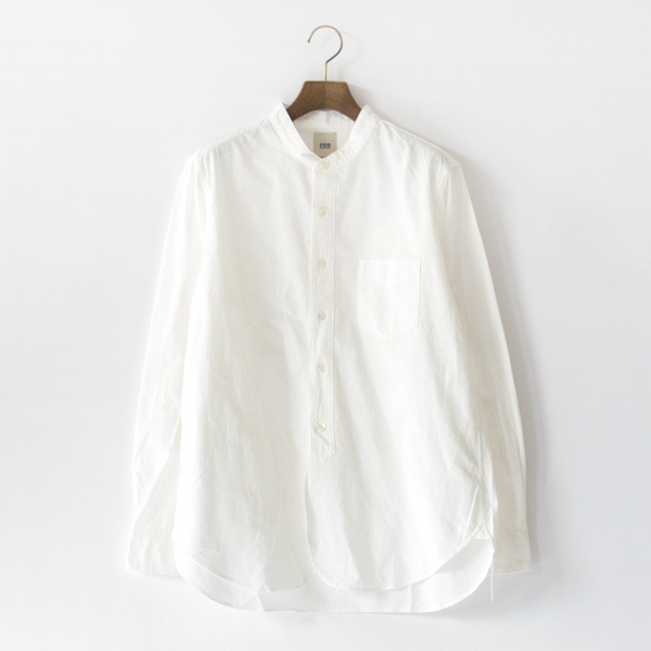 WHITE MBAND COLLAR SHIRT