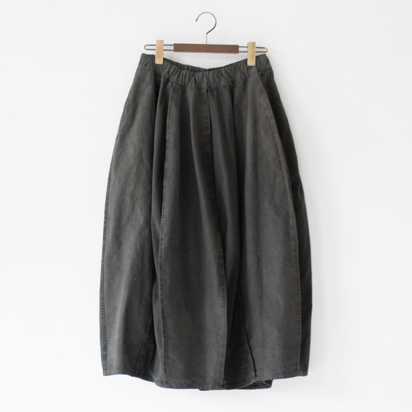 コットンスラブ パイピングスカート(ANIMAL GREY)
