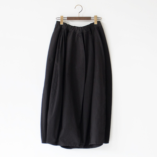 コットンスラブ パイピングスカート(BLACK)