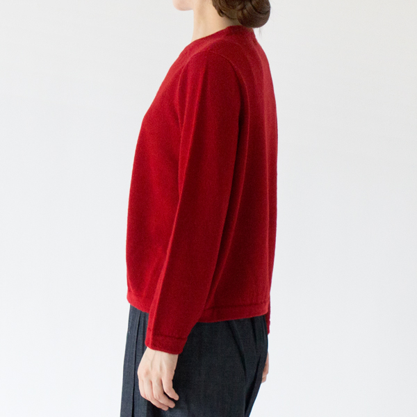 カシミヤウールクルーネックセーター(RED、身長162cm) カシミヤウールクルーネックセーター(RED、身長162cm)
