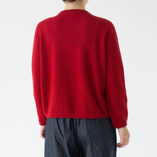 カシミヤウールクルーネックセーター(RED、身長162cm) カシミヤウールクルーネックセーター(RED、身長162cm)