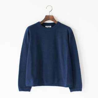 カシミヤウールクルーネックセーター(NAVY)