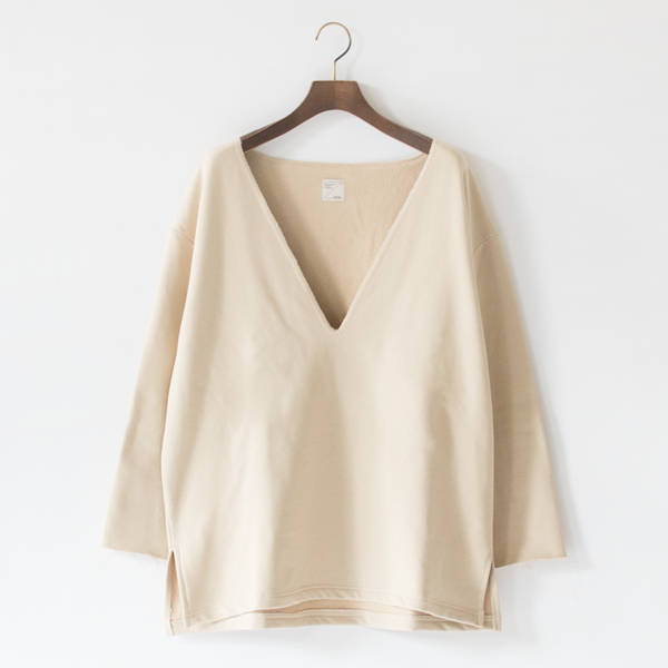 ルアナ裏毛 Vネックプルオーバー(BEIGE)