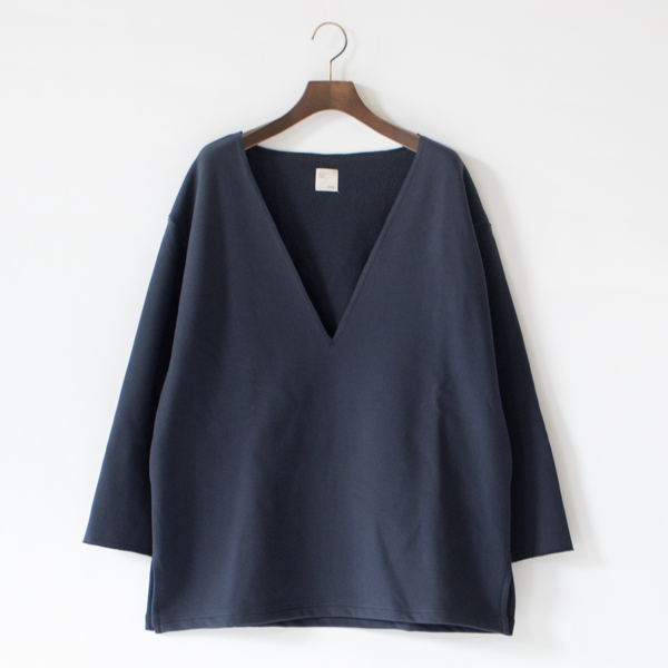 ルアナ裏毛 Vネックプルオーバー(NAVY)