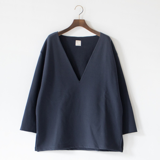 ルアナ裏毛 Vネックプルオーバー(NAVY)