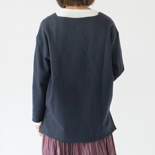 H ハバー/サック裏毛 Vネック/ステッチ プルオーバー /1 HAVERSACK ハバーサック 裏毛 Vネック ステッチ プルオーバー トップス