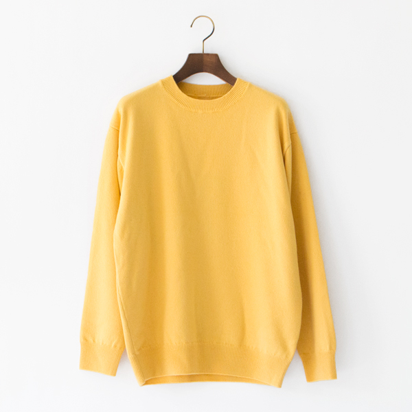 カシミヤニット NEW BASIC CASHMERE KNIT(YELLOW)