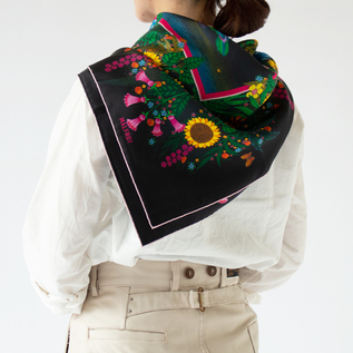 デザイン スカーフ MARINE KNOT(CEX-070) 【the PORT by marca】大判 シルクツイル