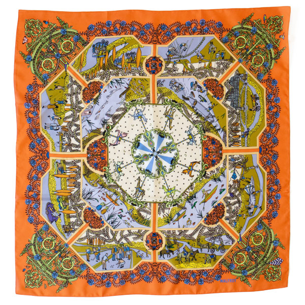 シルクポンジェバンダナ(COL 7 ORANGE ) シルクポンジェバンダナ(COL 7 ORANGE )